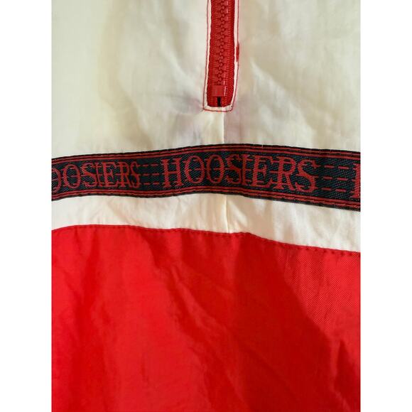 VTG 90s STARTER NCAA University Indiana HOOSIERS Logo Stripe 1/4 Zip Pullover XL - Picture 11 of 16